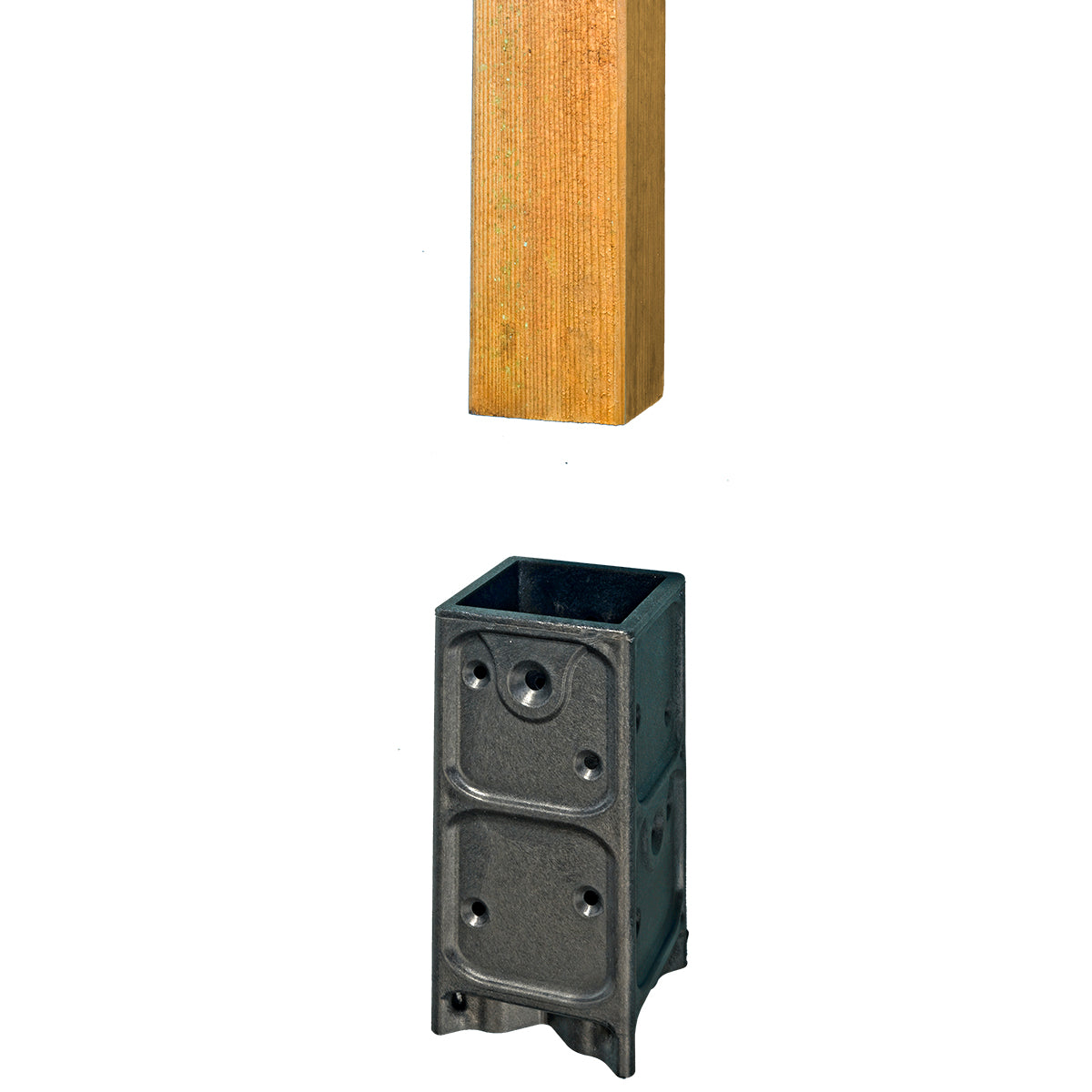 Aufschraubhülse für Holzpfosten 7x7cm Pfostenanker Pfostenanker – HaGa-Welt