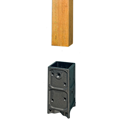 Aufschraubhülse für Holzpfosten 7x7cm Pfostenanker Pfostenanker – HaGa-Welt