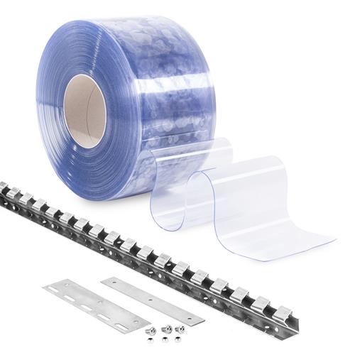 PVC-Lamellenvorhang 20 cm breit Streifenvorhang Set inkl. Zubehör – HaGa-Welt
