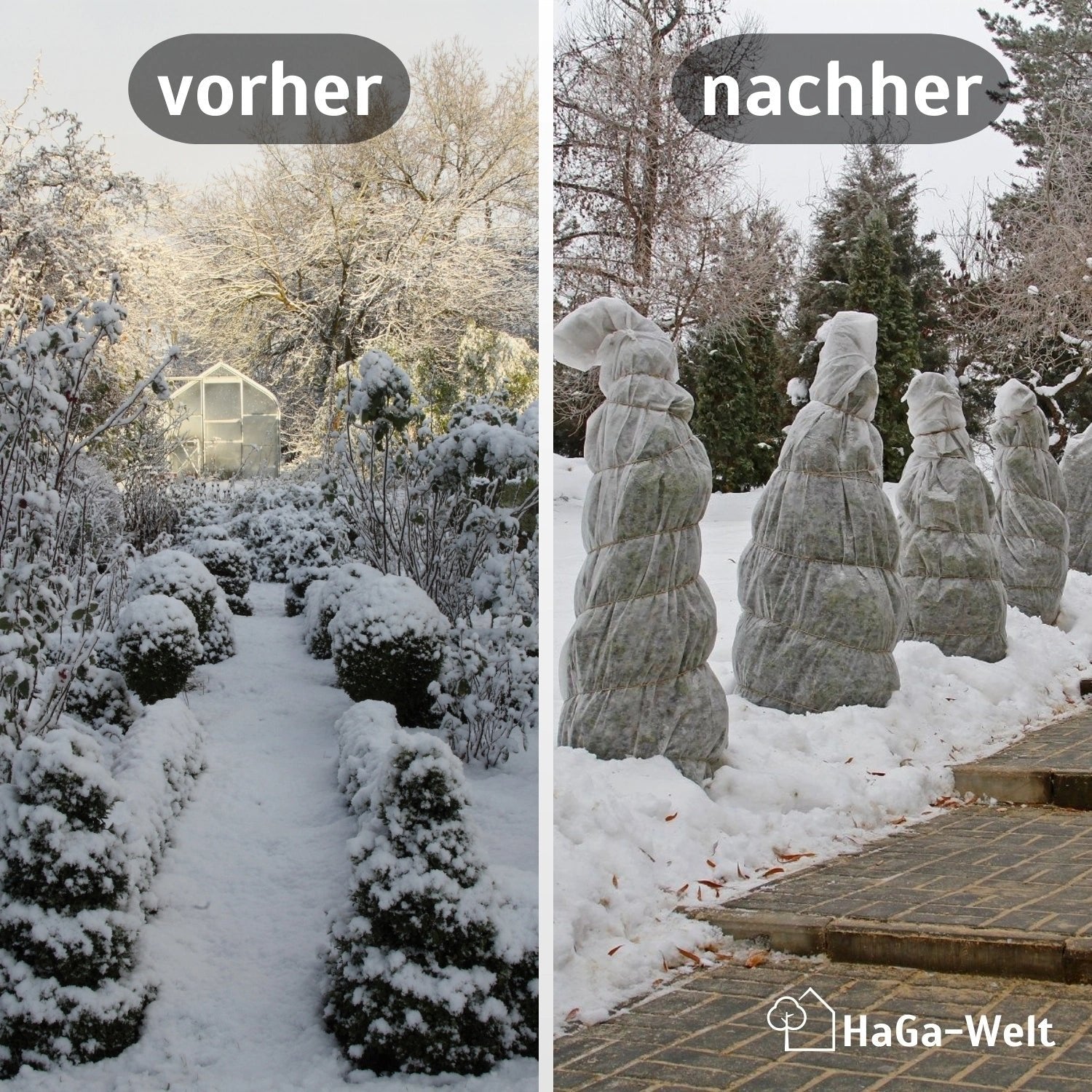 Winterschutzhülle Frostschutzhülle Schutzhülle Frostschutzvlies HaGa® 40g/m² – HaGa-Welt