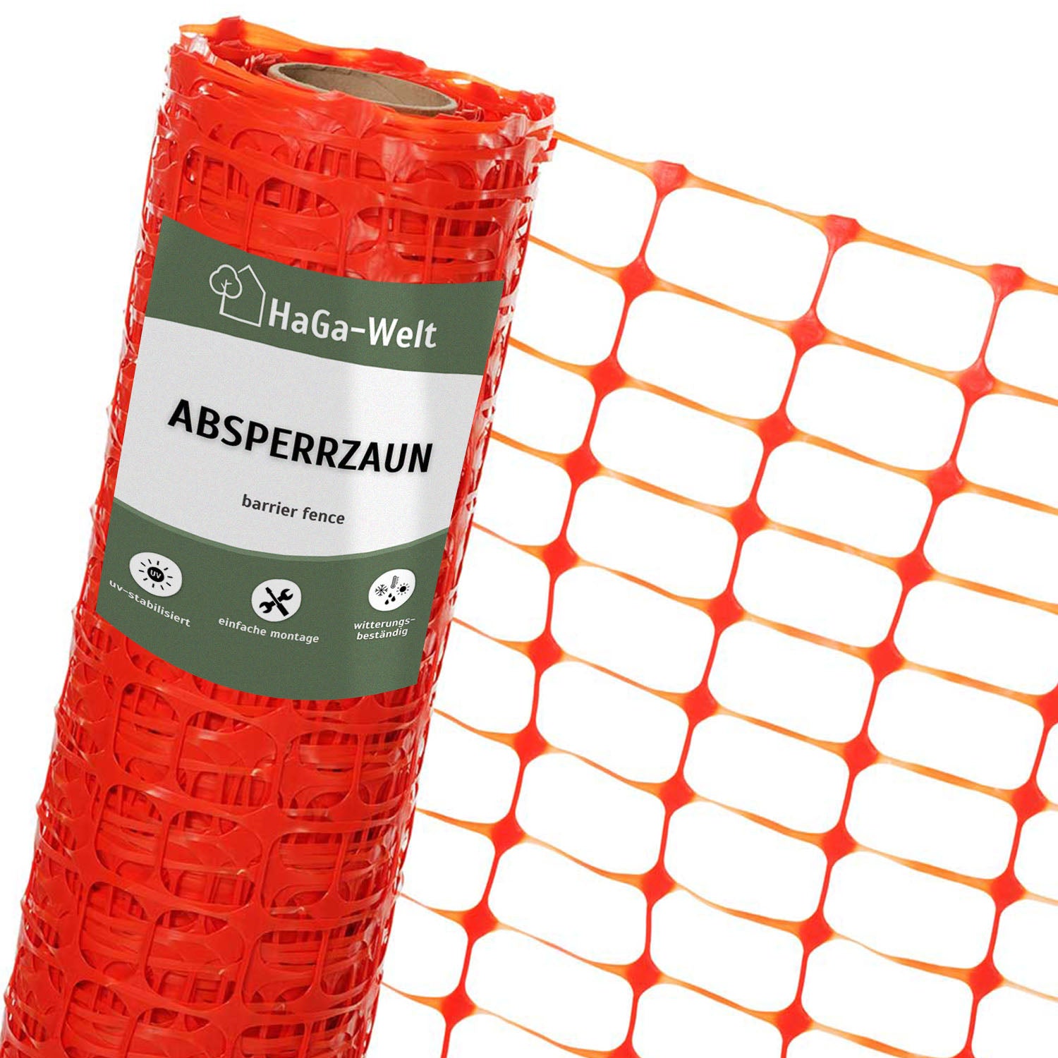 Absperrzaun 1,2m Bauzaun Zaun Baustellenzaun 120g/m² in versch. Farben – HaGa-Welt