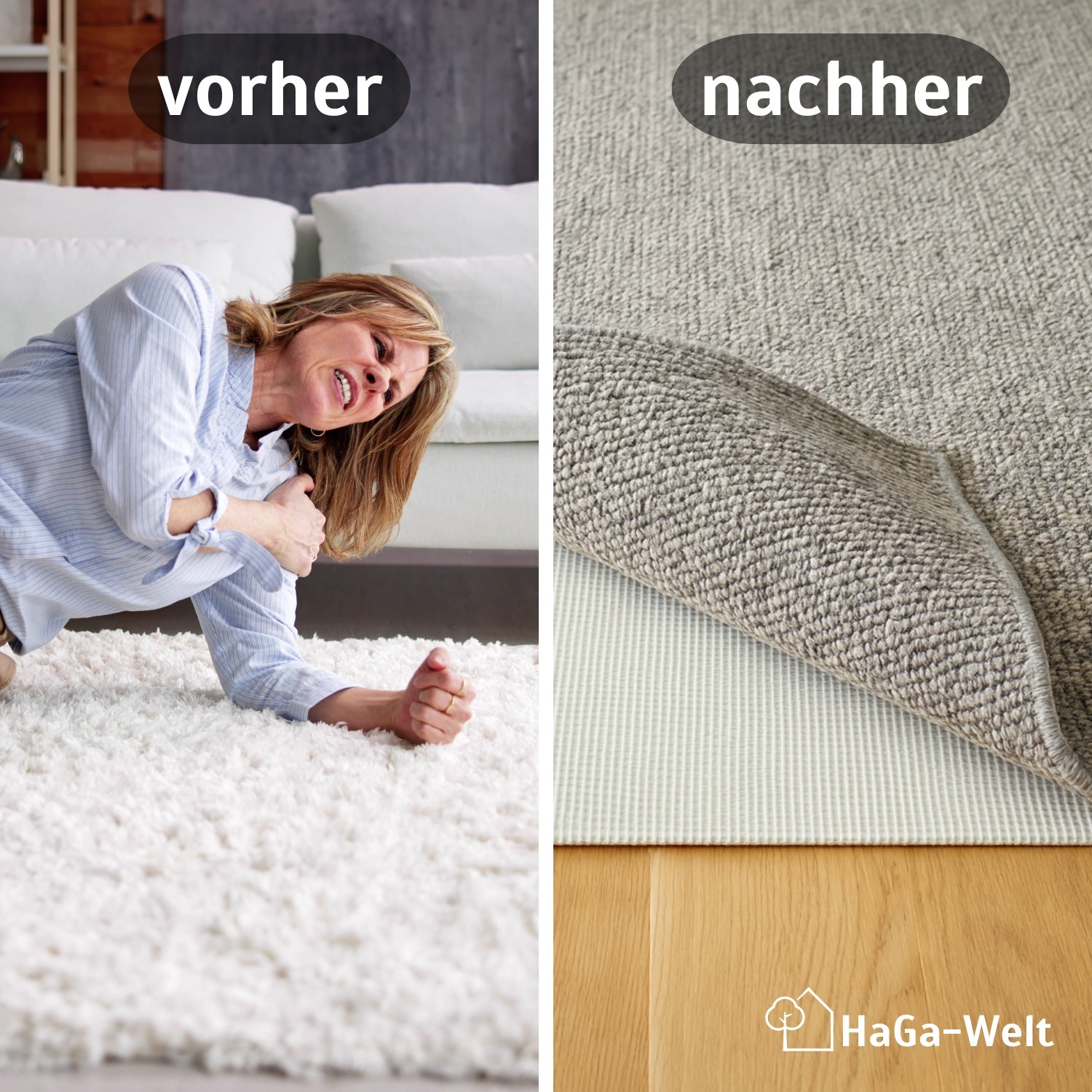 Antirutschmatte - perfekte Teppich Unterlage die nicht verrutscht – HaGa-Welt