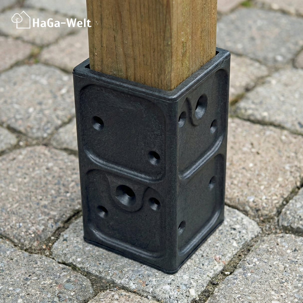Aufschraubhülse für Holzpfosten 7x7cm Pfostenanker Pfostenanker – HaGa-Welt