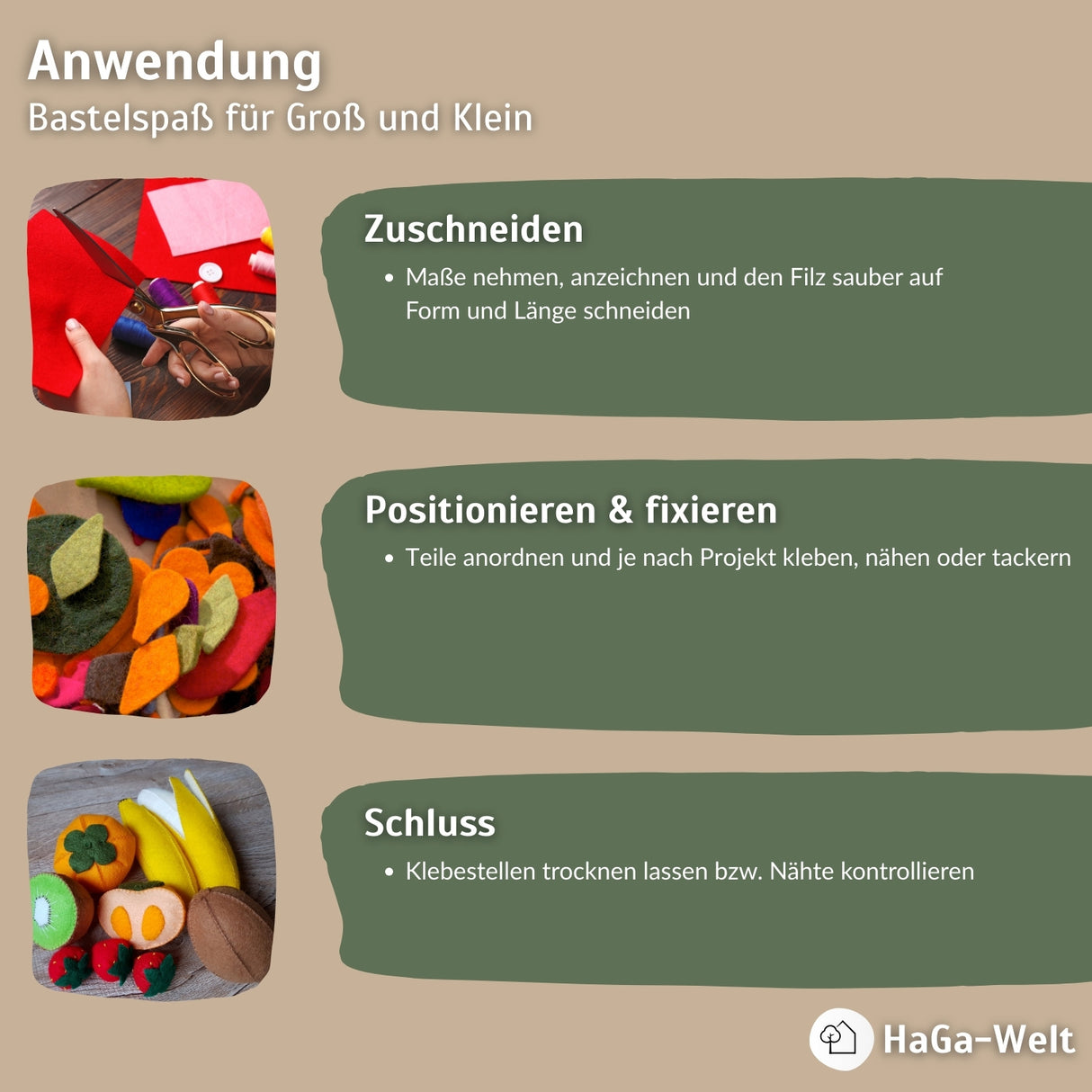 Filz - der ideale Bastelfilz für Kreative – HaGa-Welt