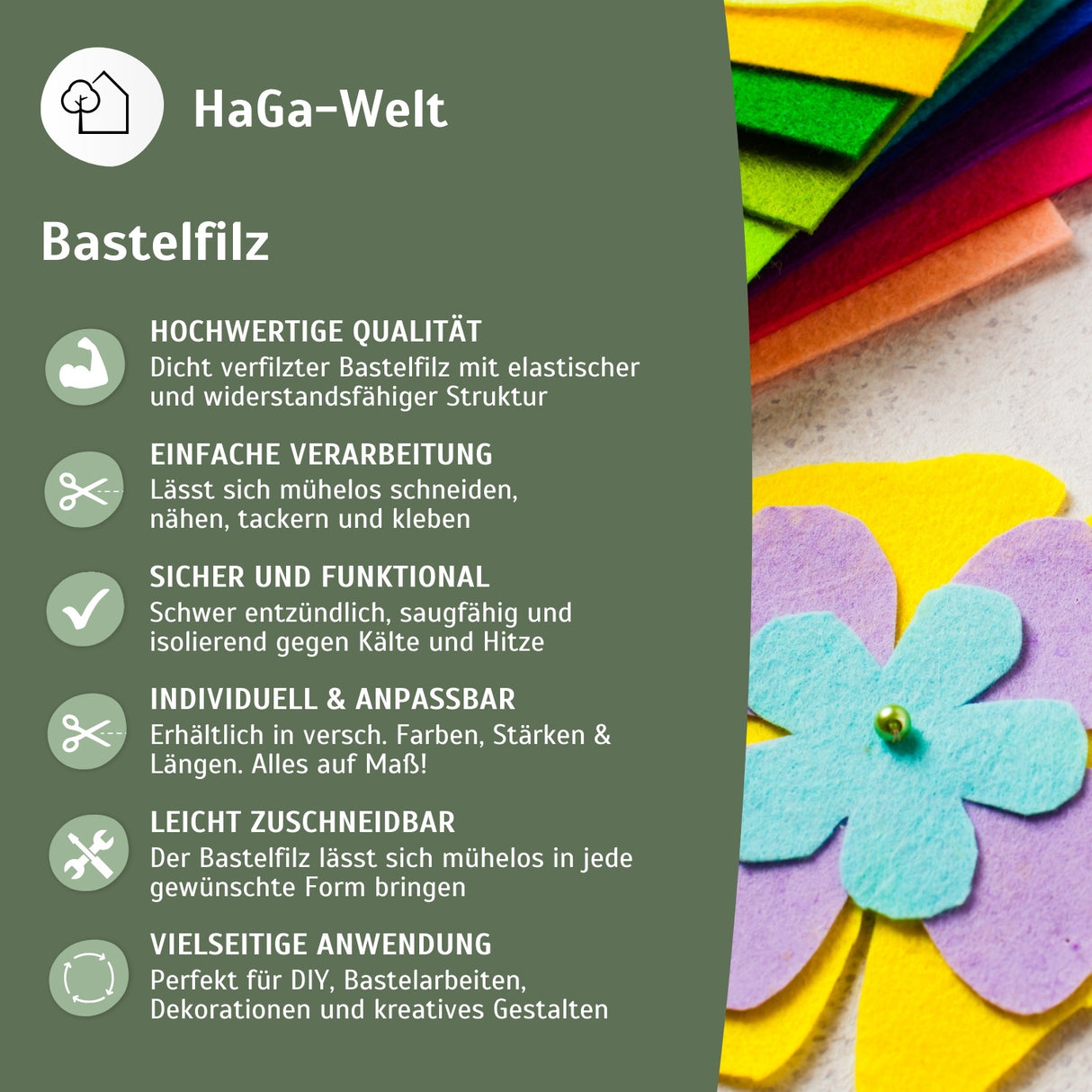 Filz - der ideale Bastelfilz für Kreative – HaGa-Welt