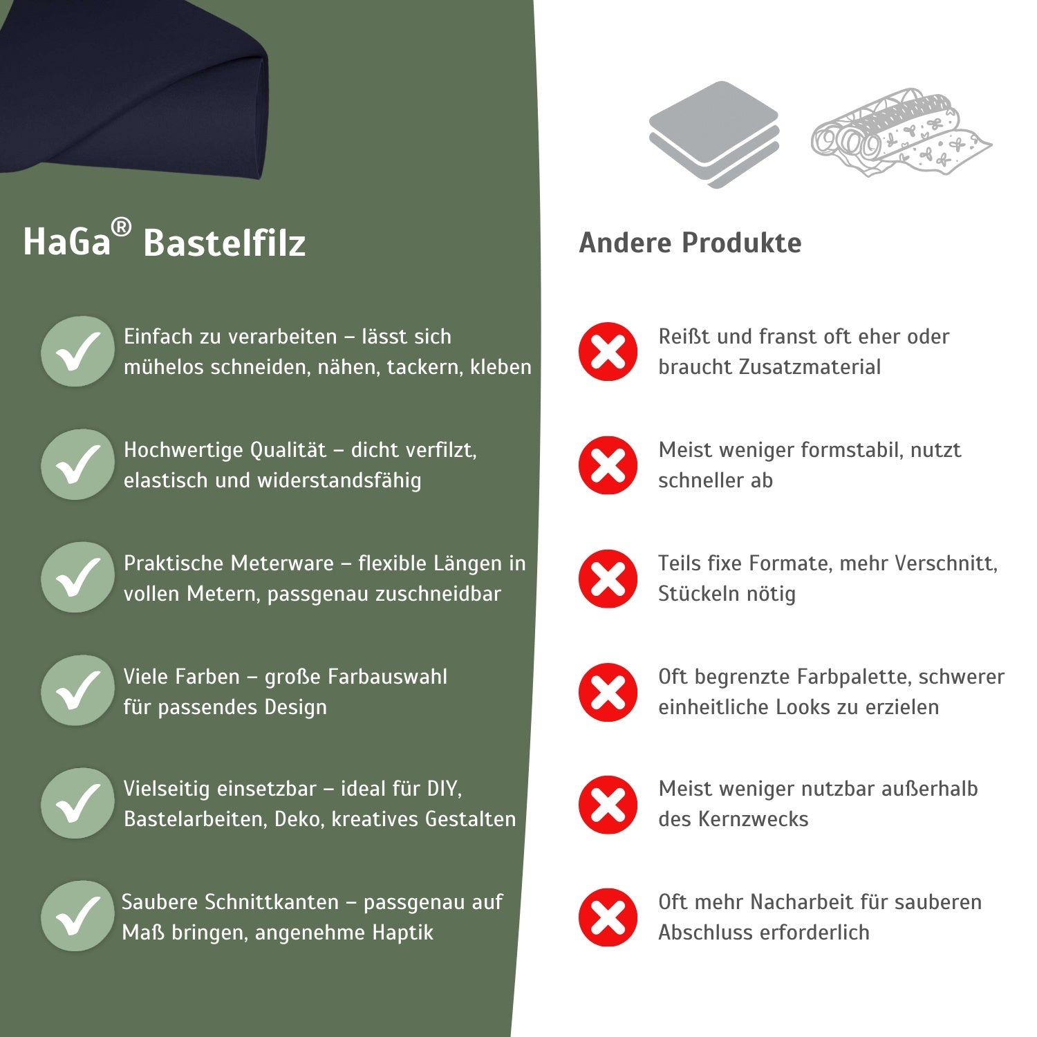 Filz - der ideale Bastelfilz für Kreative – HaGa-Welt
