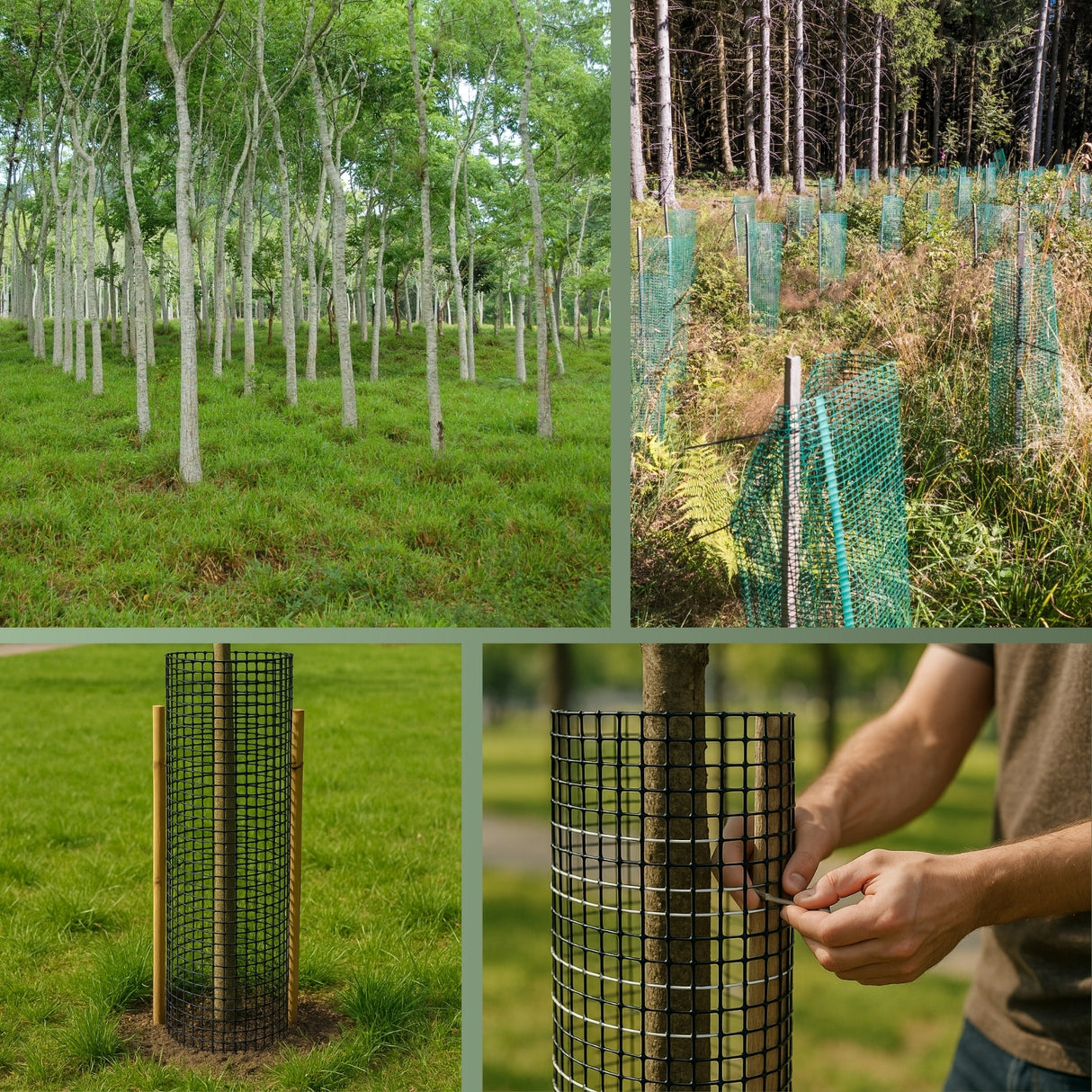 Premium Baumschutzgitter – extra starker Verbissschutz und Baumschutz – HaGa-Welt