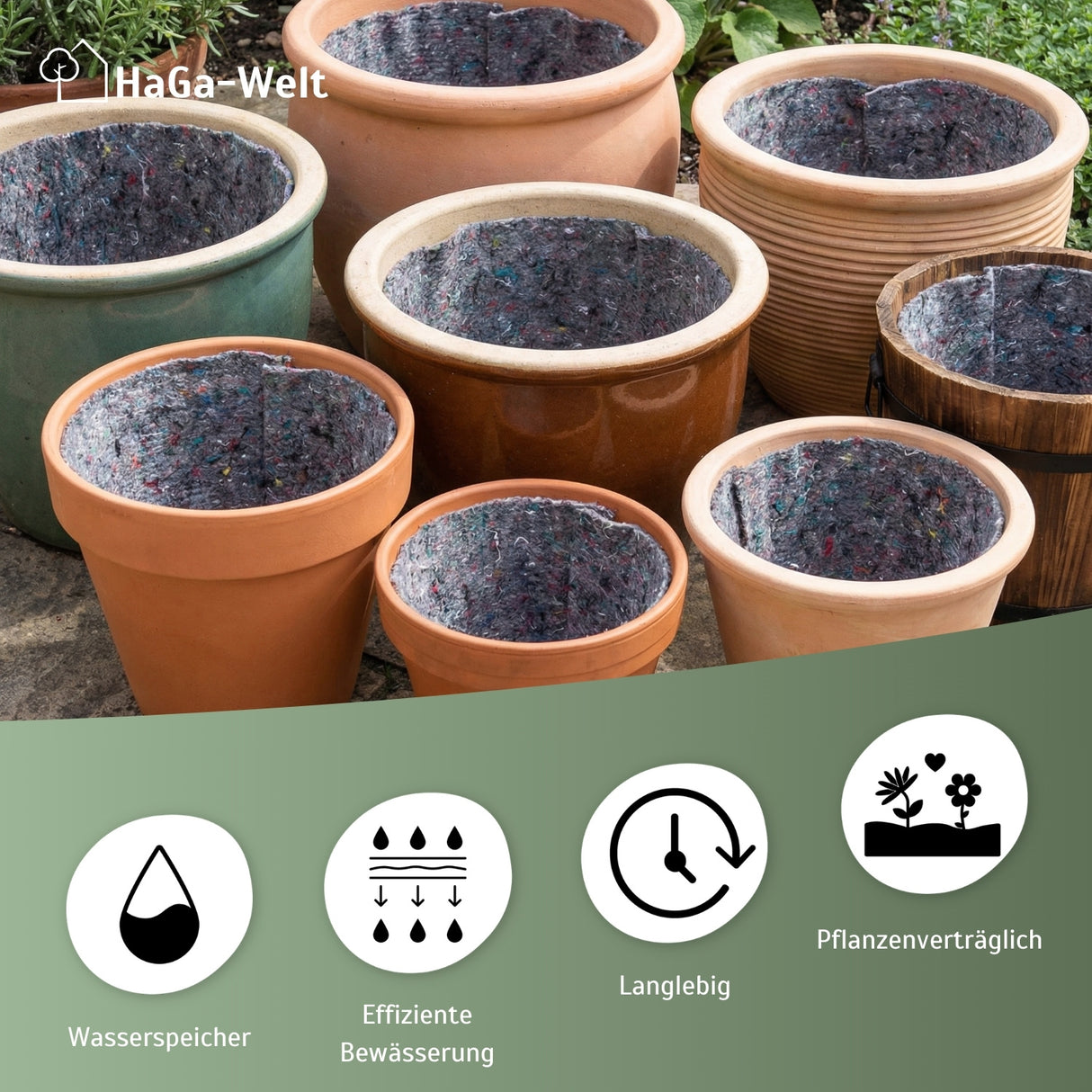 Bewässerungsvlies 500g/m² - Wasserspeicher für eine langfristige Bewässerung – HaGa-Welt