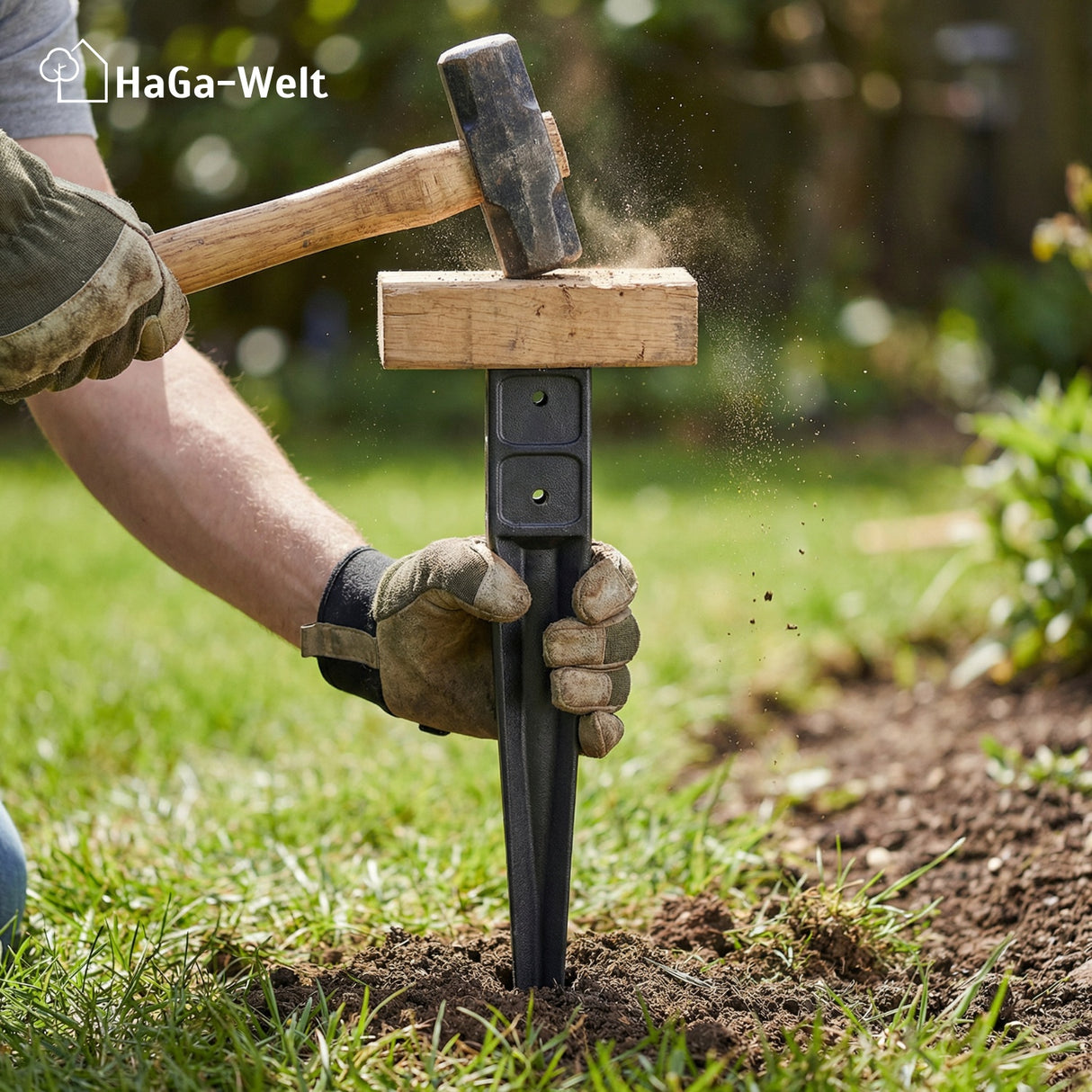 Bodeneinschlaghülse für Holzpfosten 7x7cm Pfostenhalter – HaGa-Welt