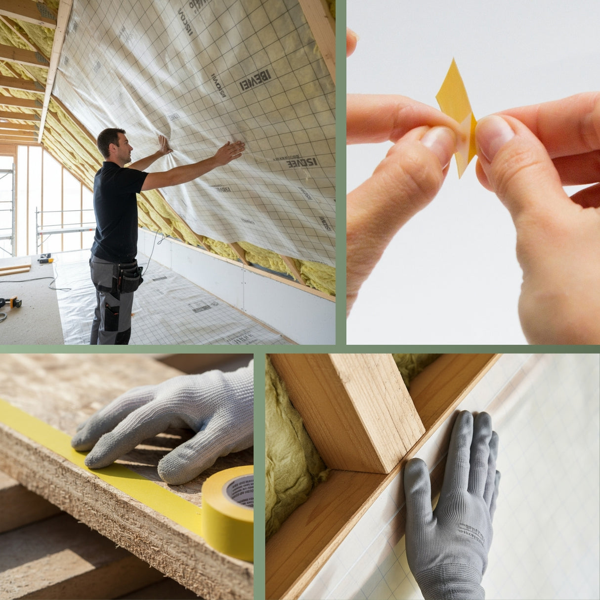 Doppelseitiges Dampfsperre Klebeband N2 – perfekt zur Befestigung von Dampfsperren