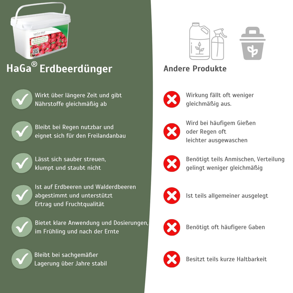 Erdbeerdünger für Erdbeeren und Walderdbeeren – HaGa-Welt