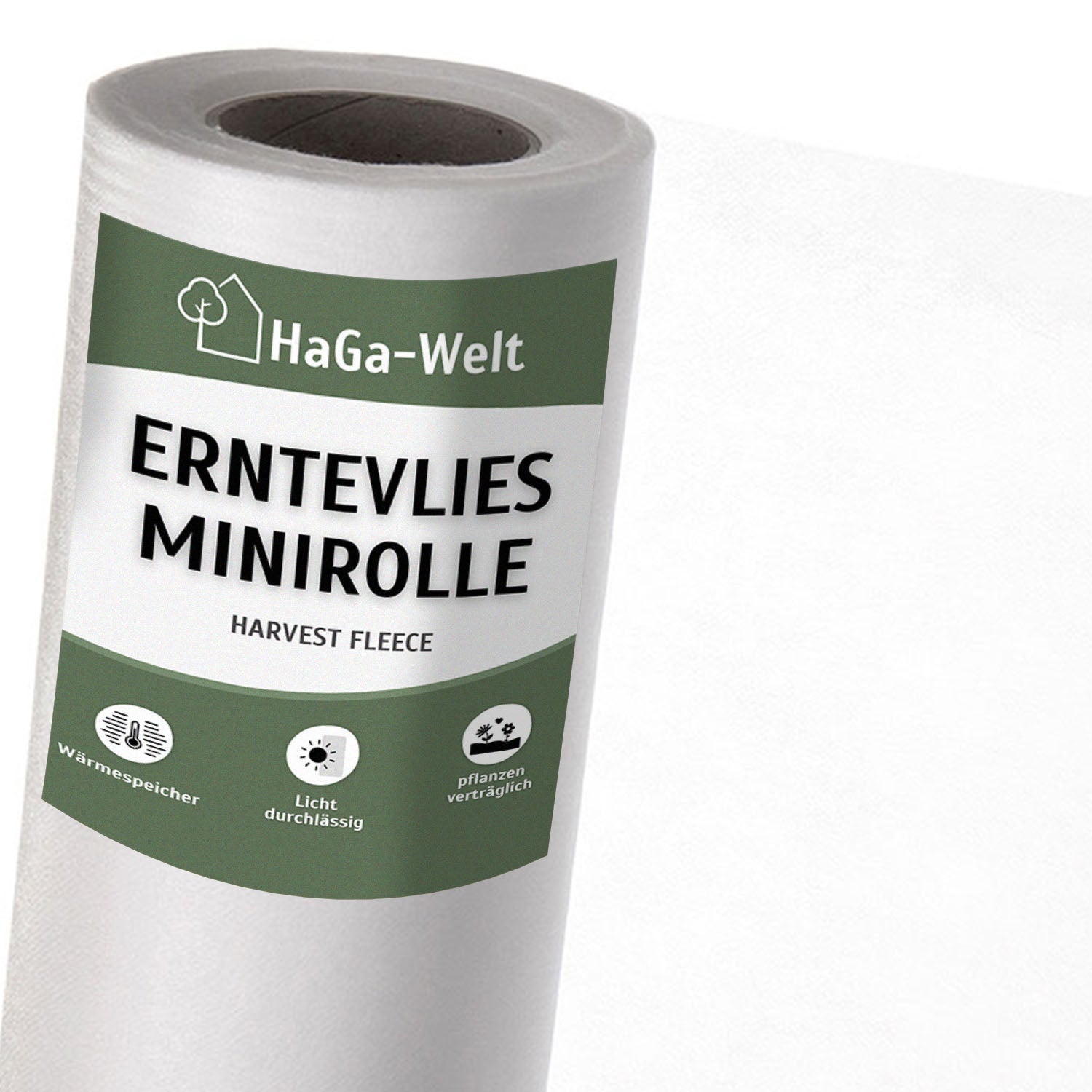 ABDECKVLIES Minirolle 19g/m² 1,6m x 10m Ernteverfrühungsvlies Frostschutzvlies – HaGa-Welt