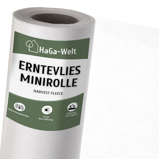 ABDECKVLIES Minirolle 19g/m² 1,6m x 10m Ernteverfrühungsvlies Frostschutzvlies – HaGa-Welt