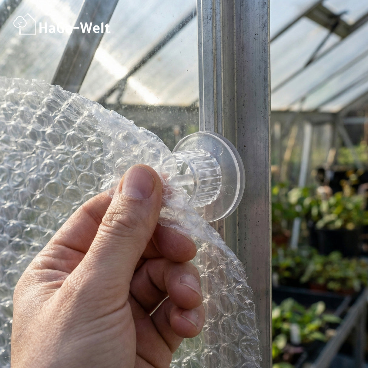 Folienhalter für Isolierfolie, Luftpolsterfolie, Noppenfolie & Schattiernetze – HaGa-Welt