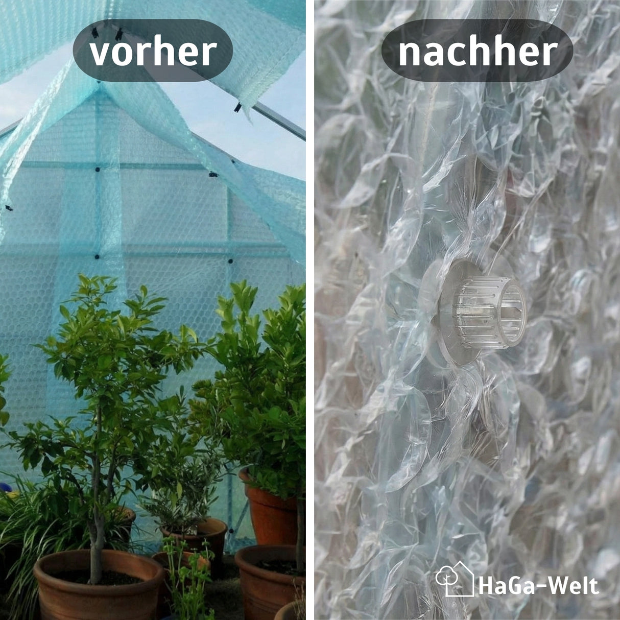 Folienhalter für Isolierfolie, Luftpolsterfolie, Noppenfolie & Schattiernetze – HaGa-Welt