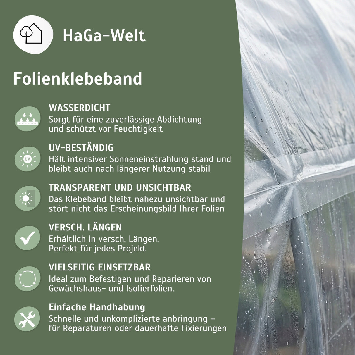 Folienklebeband - vielseitig und robust & wasserdicht – HaGa-Welt