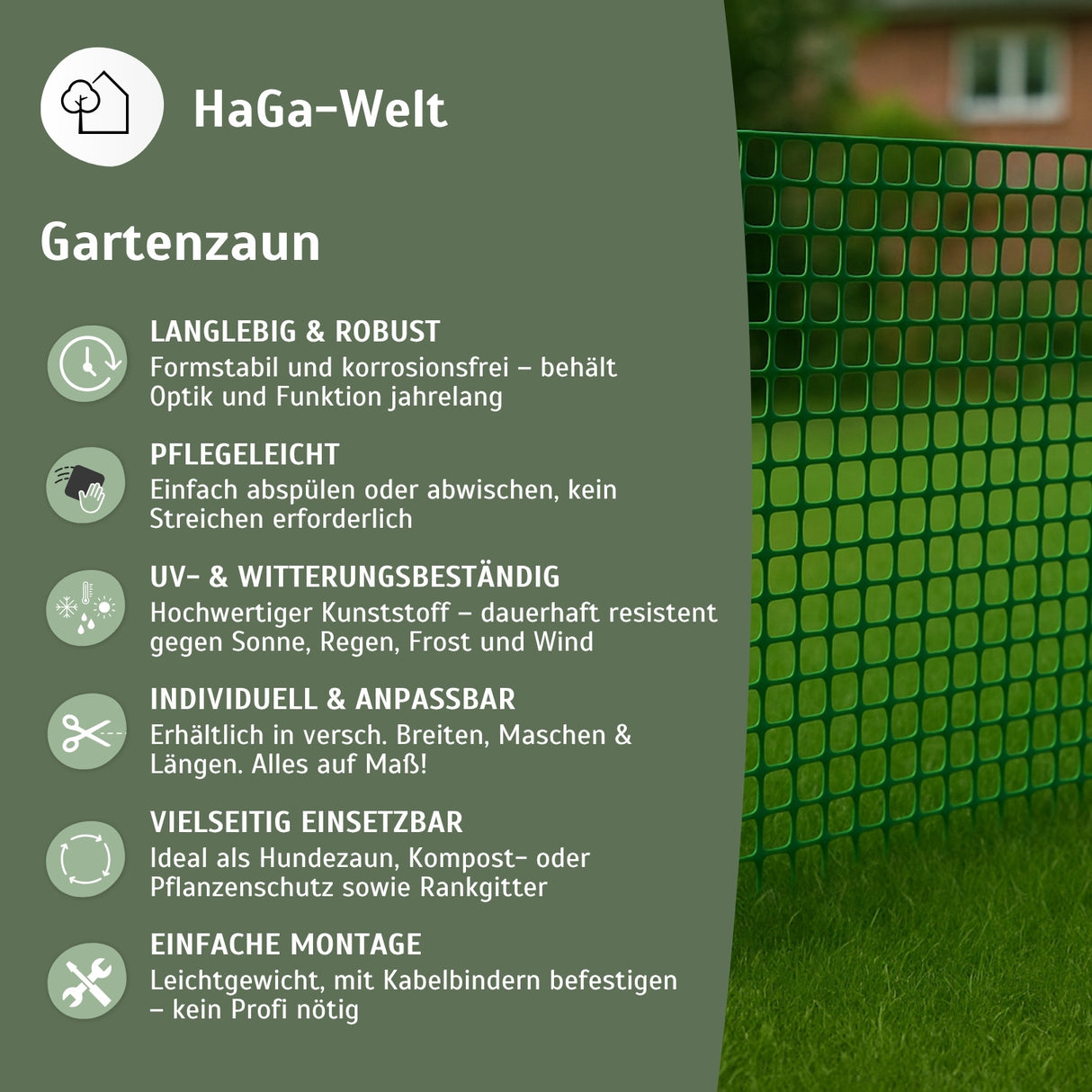 Gartenzaun – vielfältiger Kunststoffzaun für Ihren Garten – HaGa-Welt