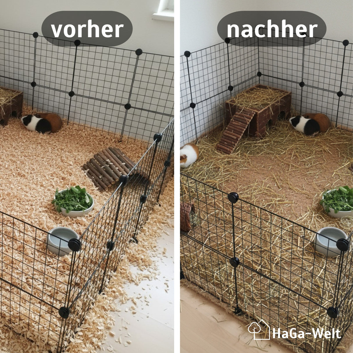 Hanfmatte - atmungsaktive Hanfmatte, perfekte Unterlage für Kleintierstreu – HaGa-Welt