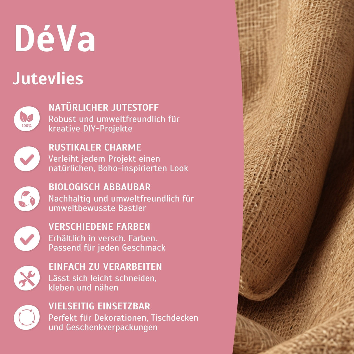 Jutevlies zum Basteln – DIY Ideen sind aus Jute gemacht – HaGa-Welt