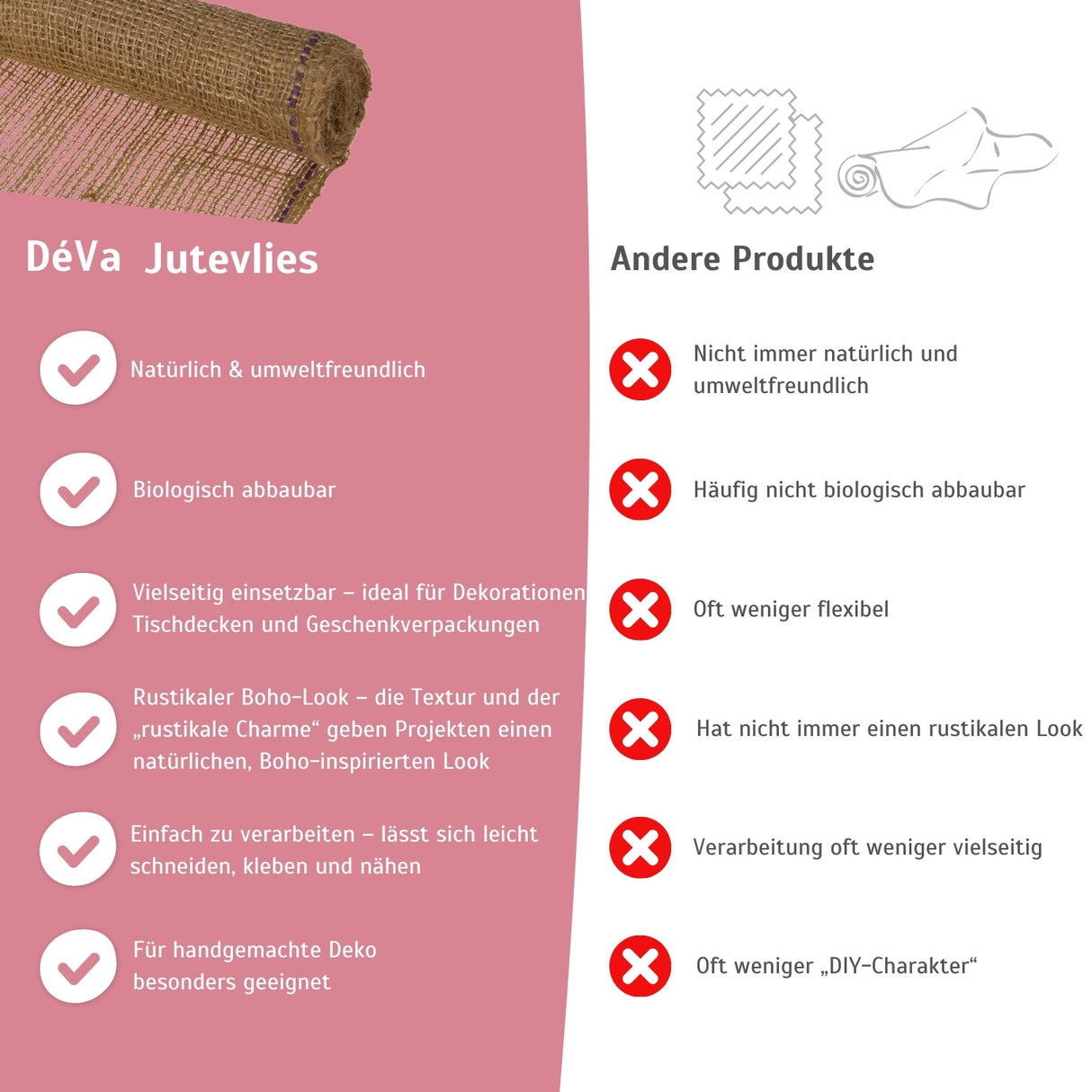 Jutevlies zum Basteln – DIY Ideen sind aus Jute gemacht – HaGa-Welt