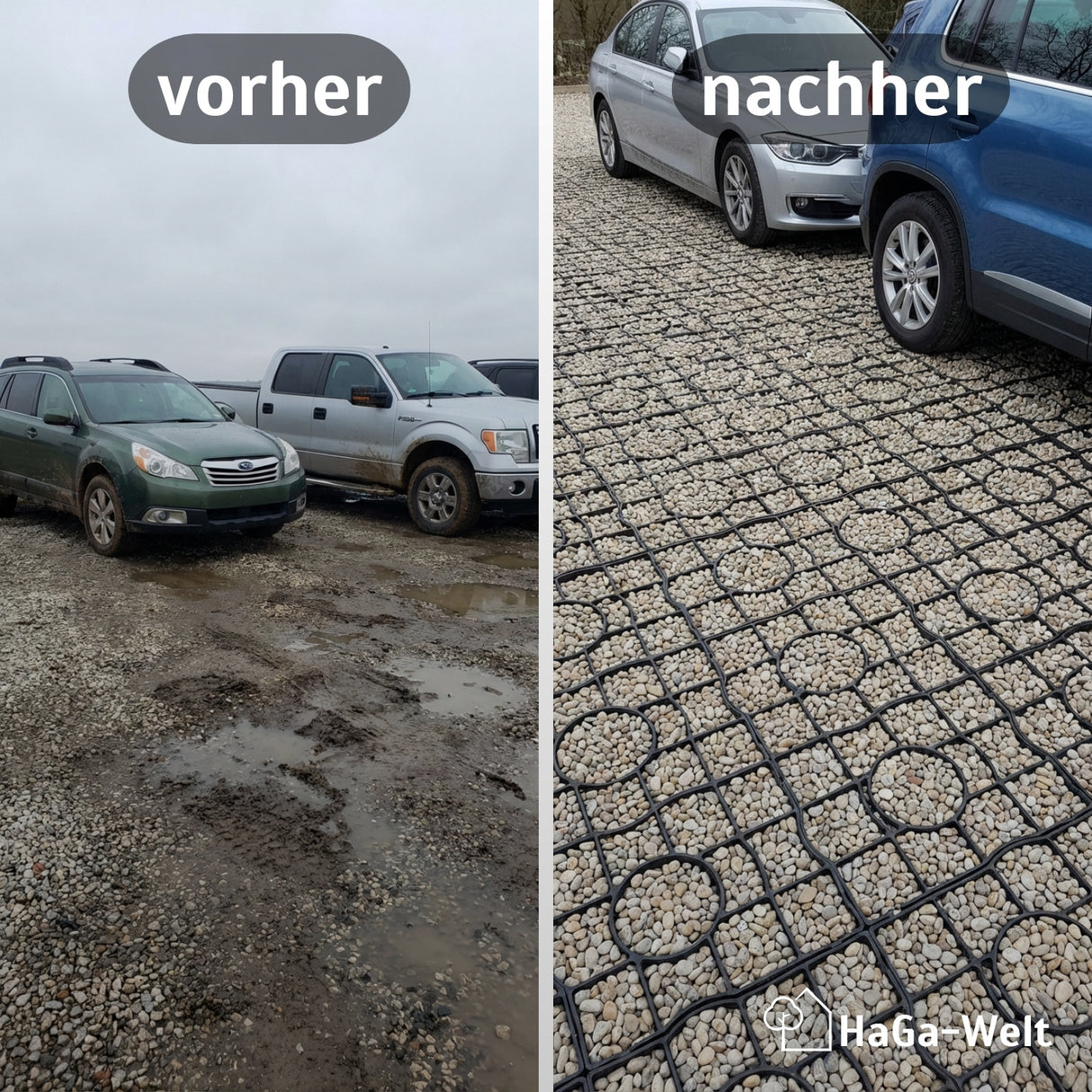 Kiesgitter – stabile Rasengitterplatten, schnell und einfach verlegt