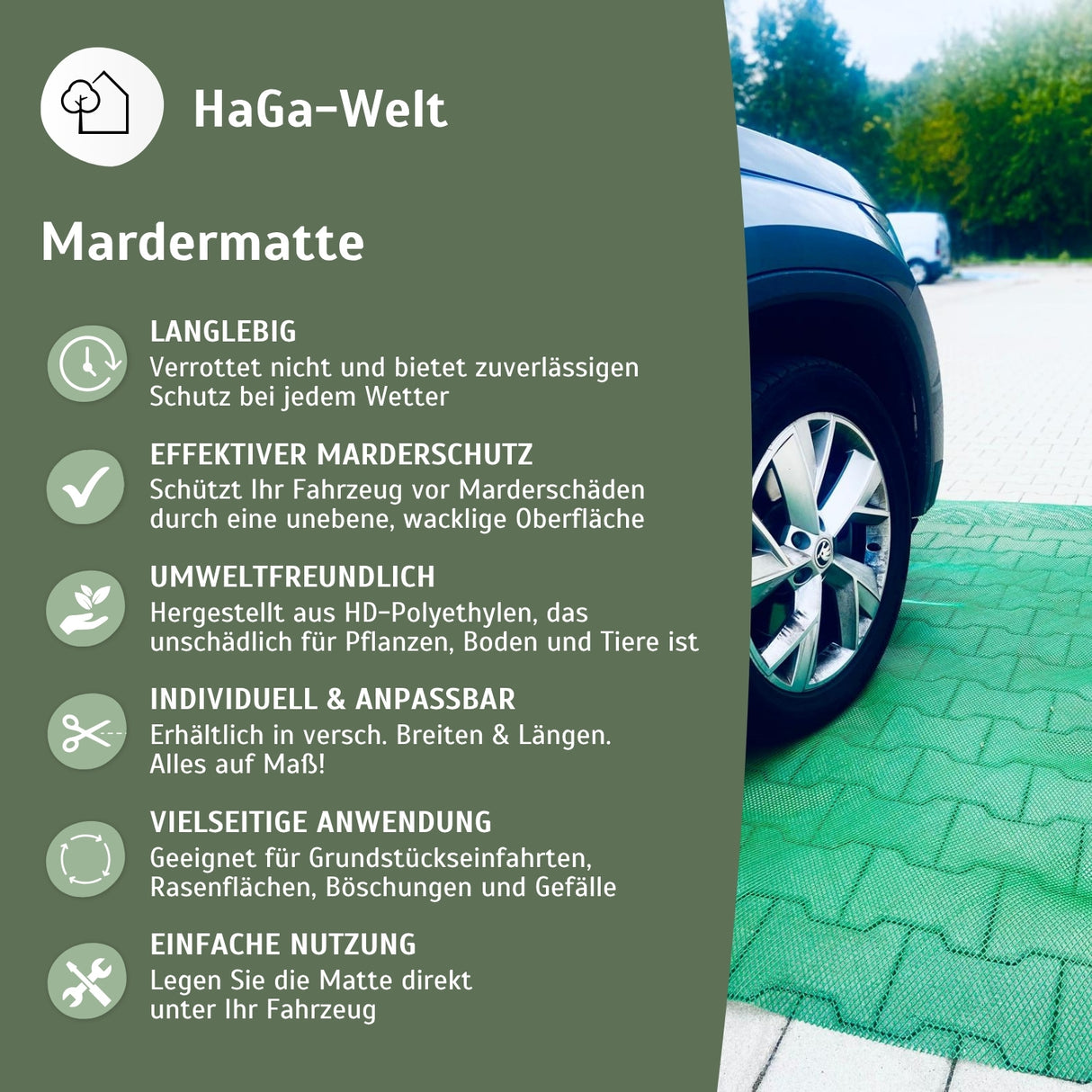 Mardermatte – schneller Marderschutz für Ihr Auto – HaGa-Welt