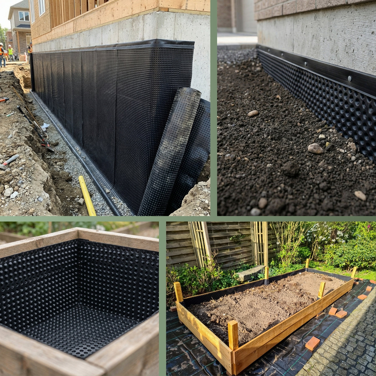 Noppenfolie – vielseitig, als Drainage im Hochbeet oder als Abdichtung beim Hausbau – HaGa-Welt