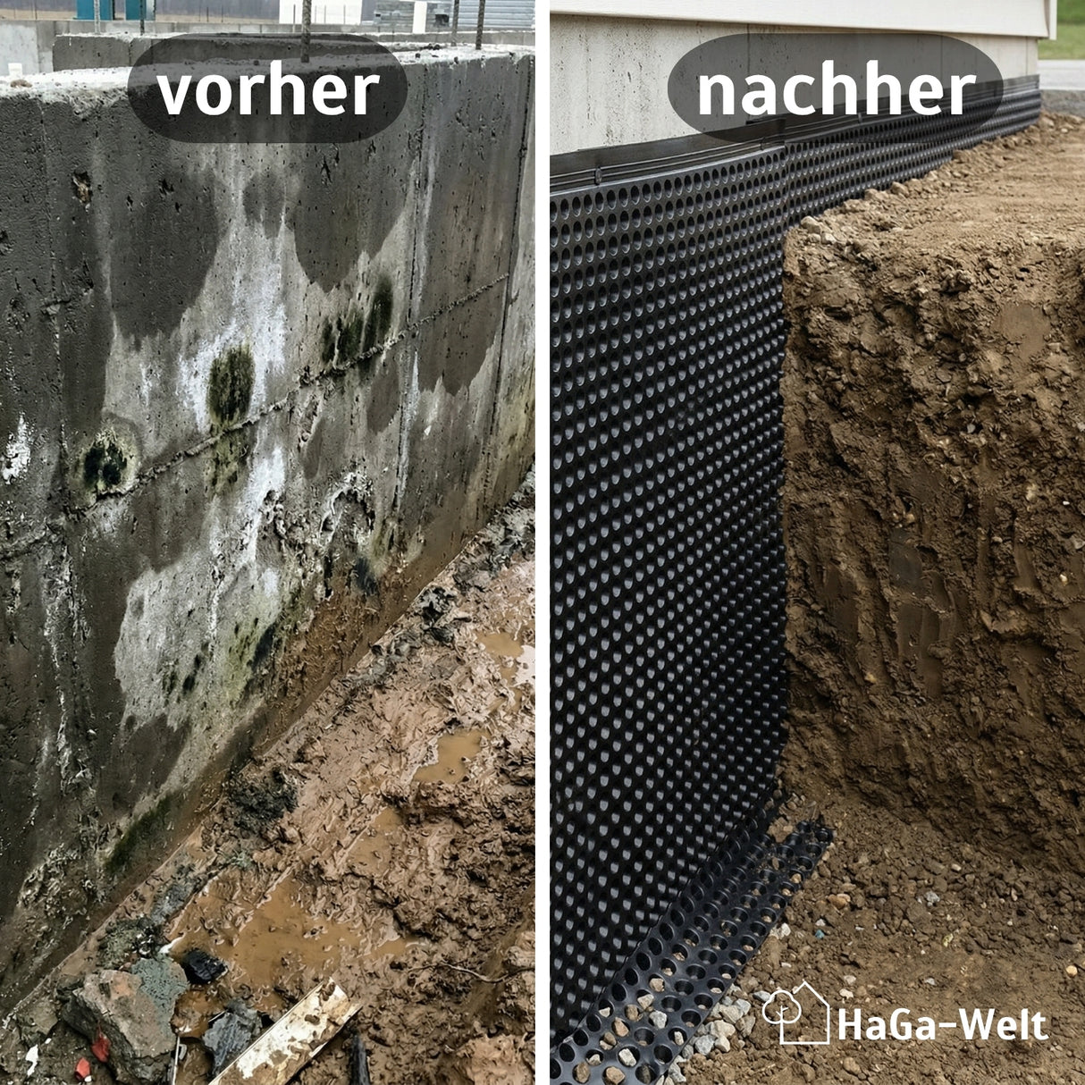 Noppenfolie – vielseitig, als Drainage im Hochbeet oder als Abdichtung beim Hausbau – HaGa-Welt