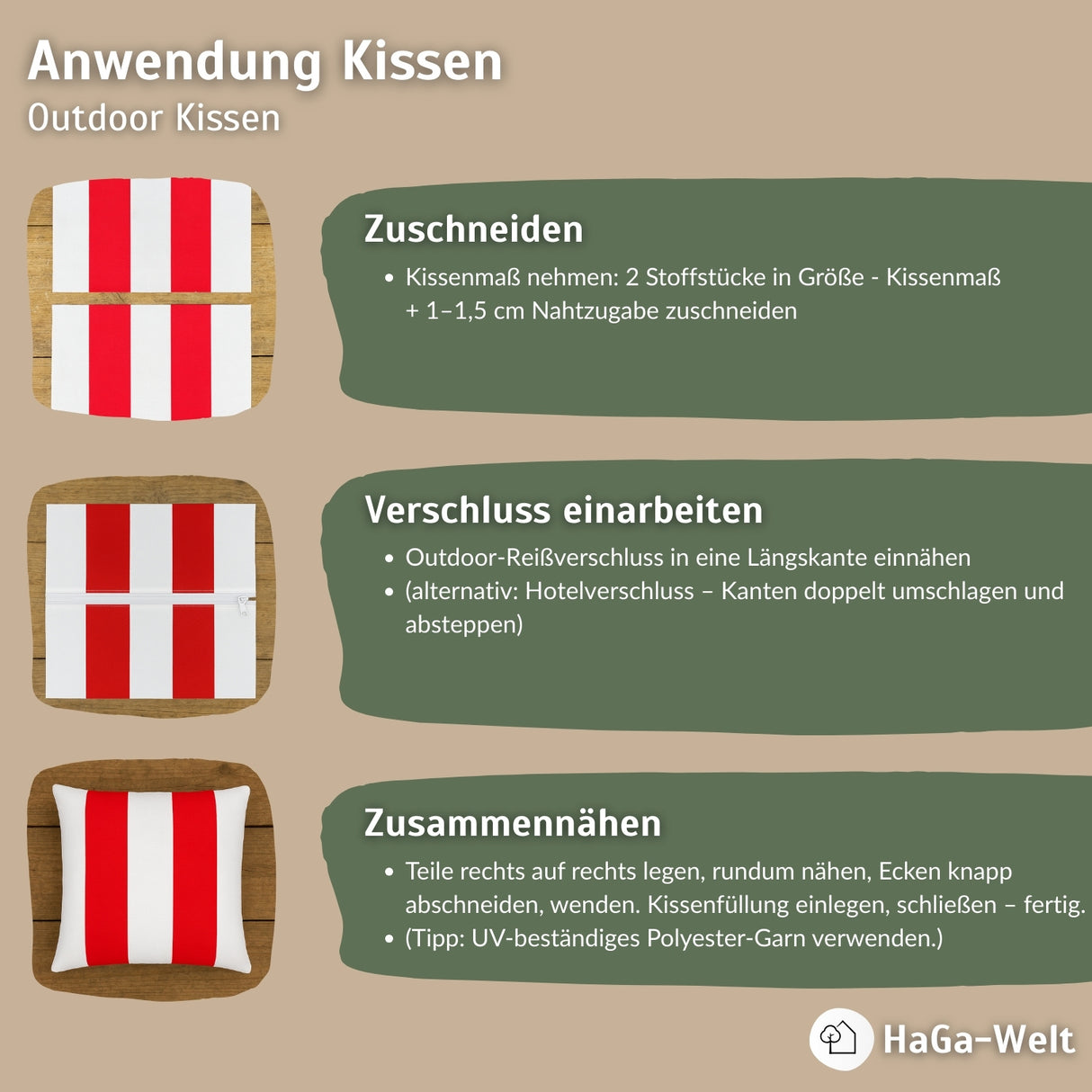 Outdoor Stoff Meterware – wasserabweisender Stoff für draußen – HaGa-Welt