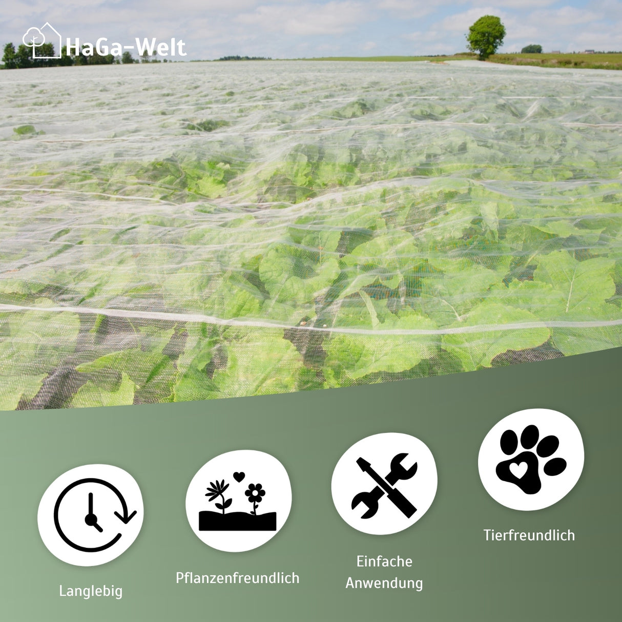 HaGa® Premium Insekten- und Vogelschutznetz Meterware , weiß in 200cm Breite – HaGa-Welt