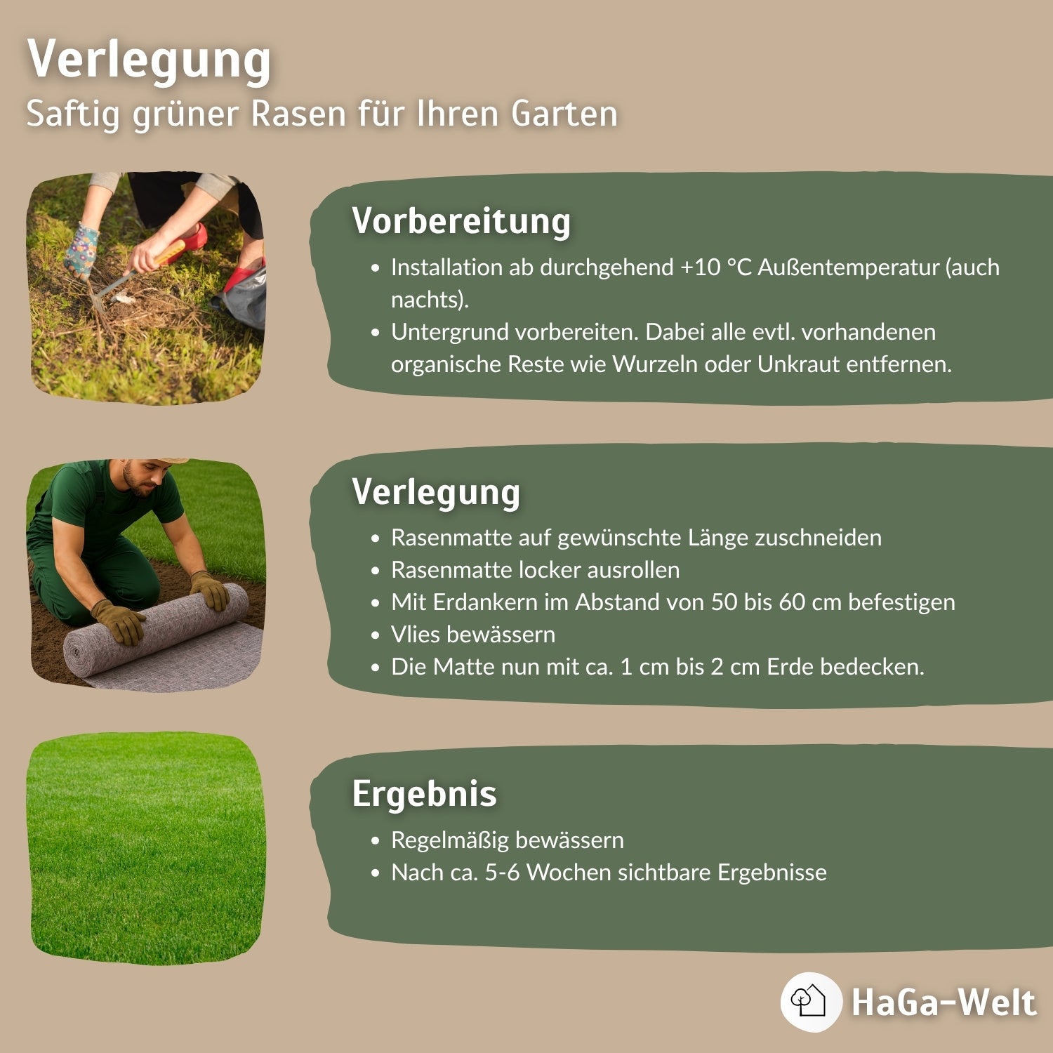 Rasenmatte – schneller Weg zu schönem Rasen – HaGa-Welt