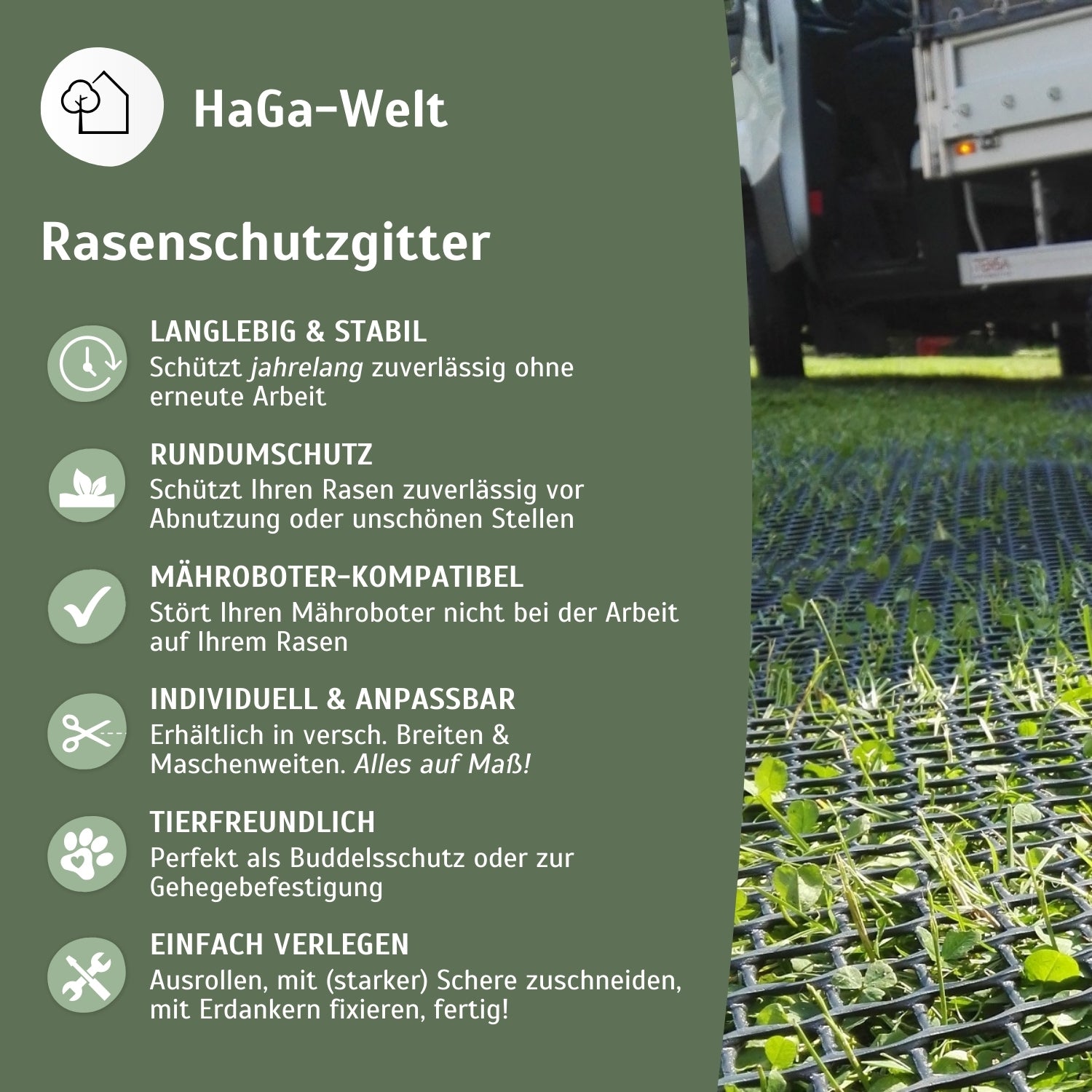 Premium Rasenschutzgitter – starker Schutz für Ihren Rasen – HaGa-Welt