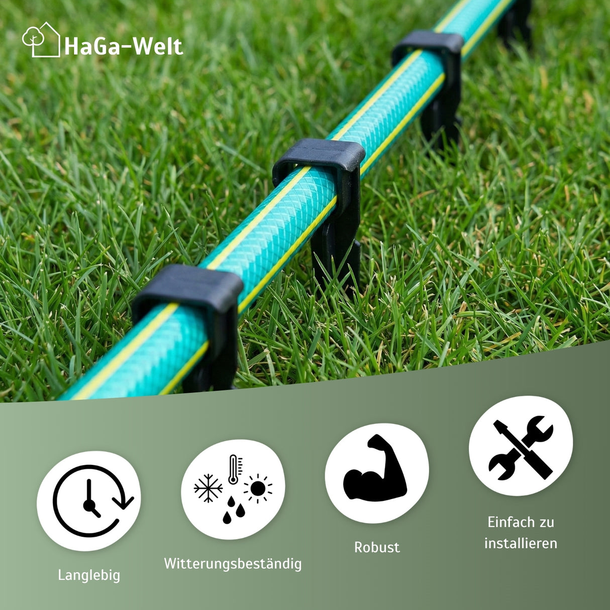 Schlauchhaken - idealer Bodenanker für den Gartenschlauch – HaGa-Welt