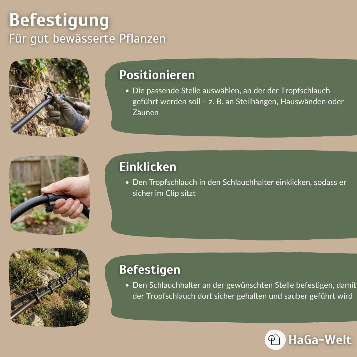 Schlauchhalter – die perfekte Aufhängung von Tropfschläuchen – HaGa-Welt