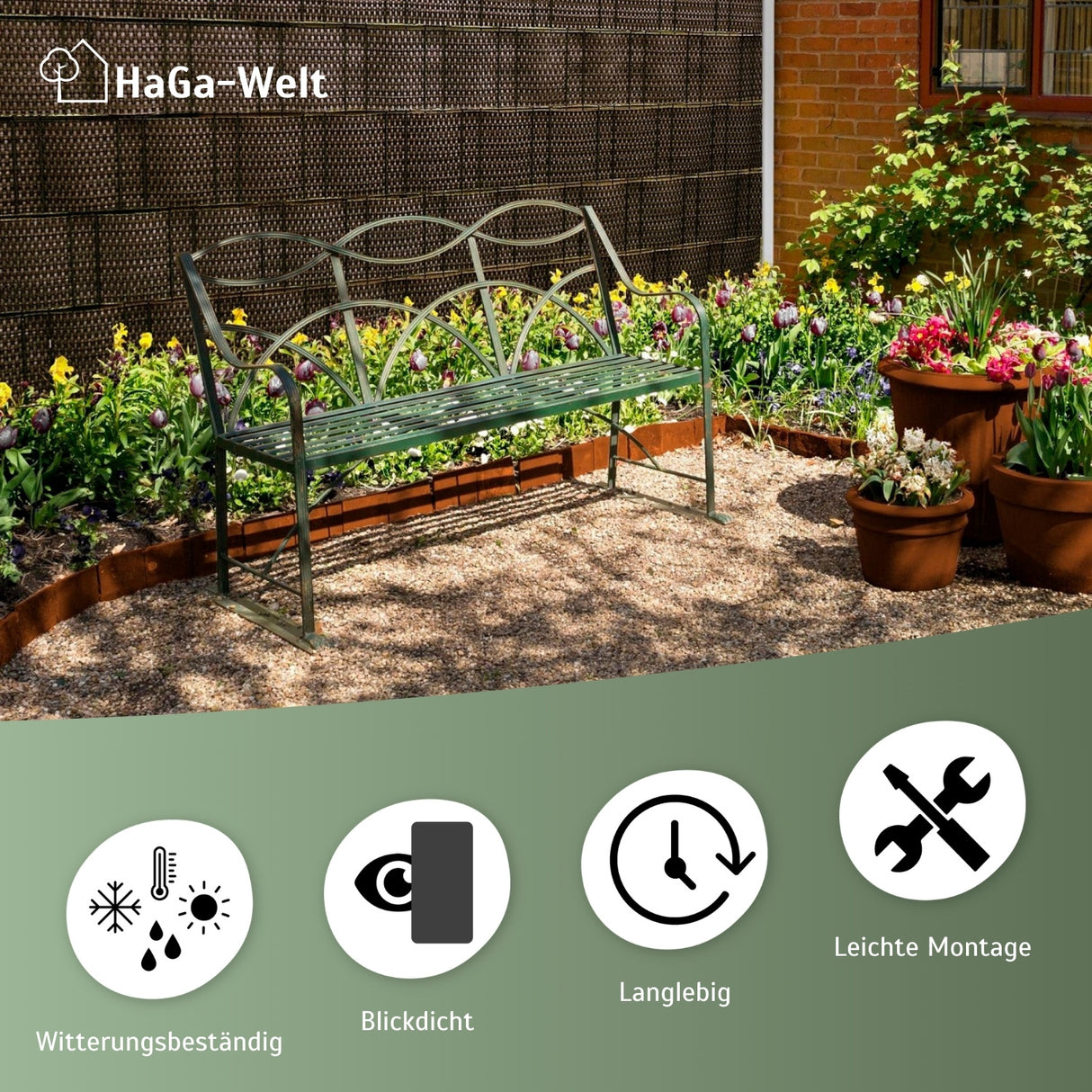 Privacy screen fence panel made of PE rattan