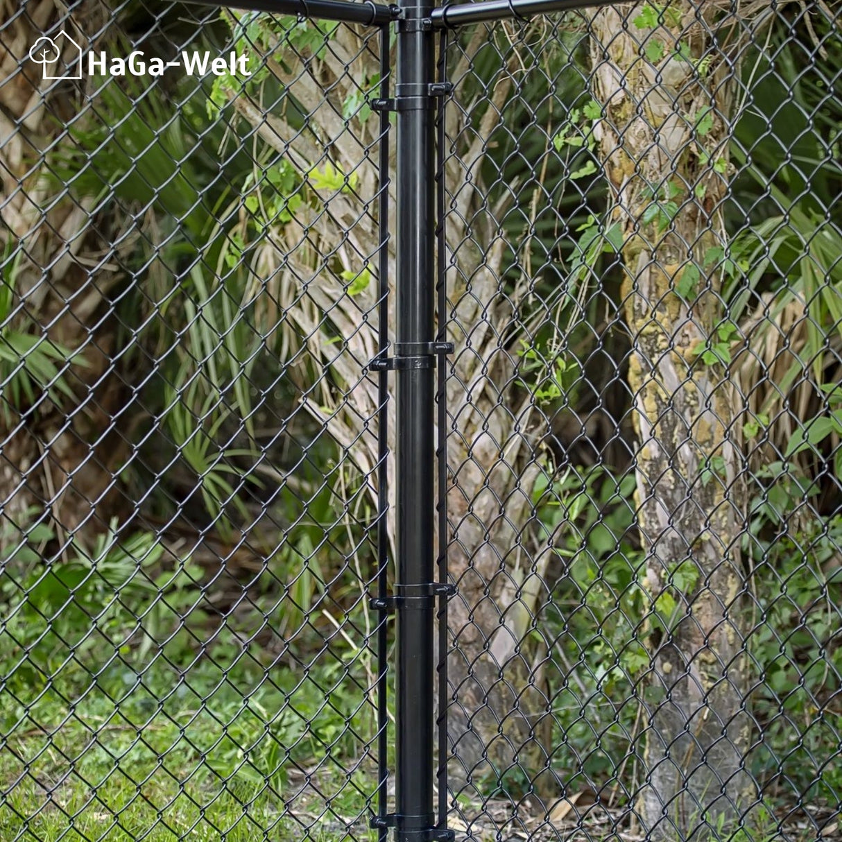 Strebenschelle rund versch. Ø Befestigungsschelle für Zaunbau in braun – HaGa-Welt