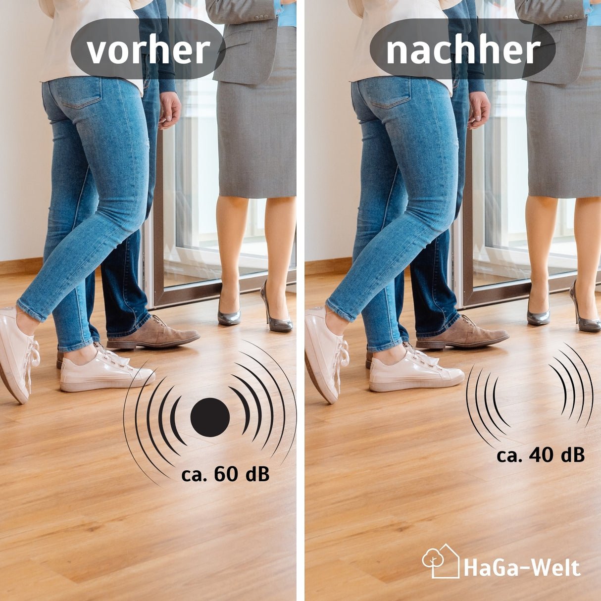 Trittschalldämmung in 1,25m Breite versch. Stärken für Laminat Parkett PE-Schaumfolie – HaGa-Welt