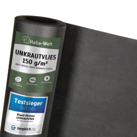 Unkrautvlies 150 g/m² – extra stark, Schluss mit Unkraut entfernen – HaGa-Welt