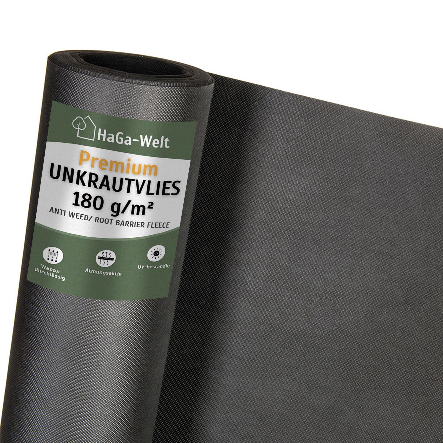 Premium-Unkrautvlies 180g/m² – maximaler Unkrautschutz – HaGa-Welt