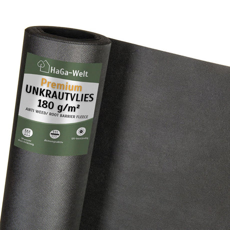 Premium-Unkrautvlies 180g/m² – maximaler Unkrautschutz – HaGa-Welt