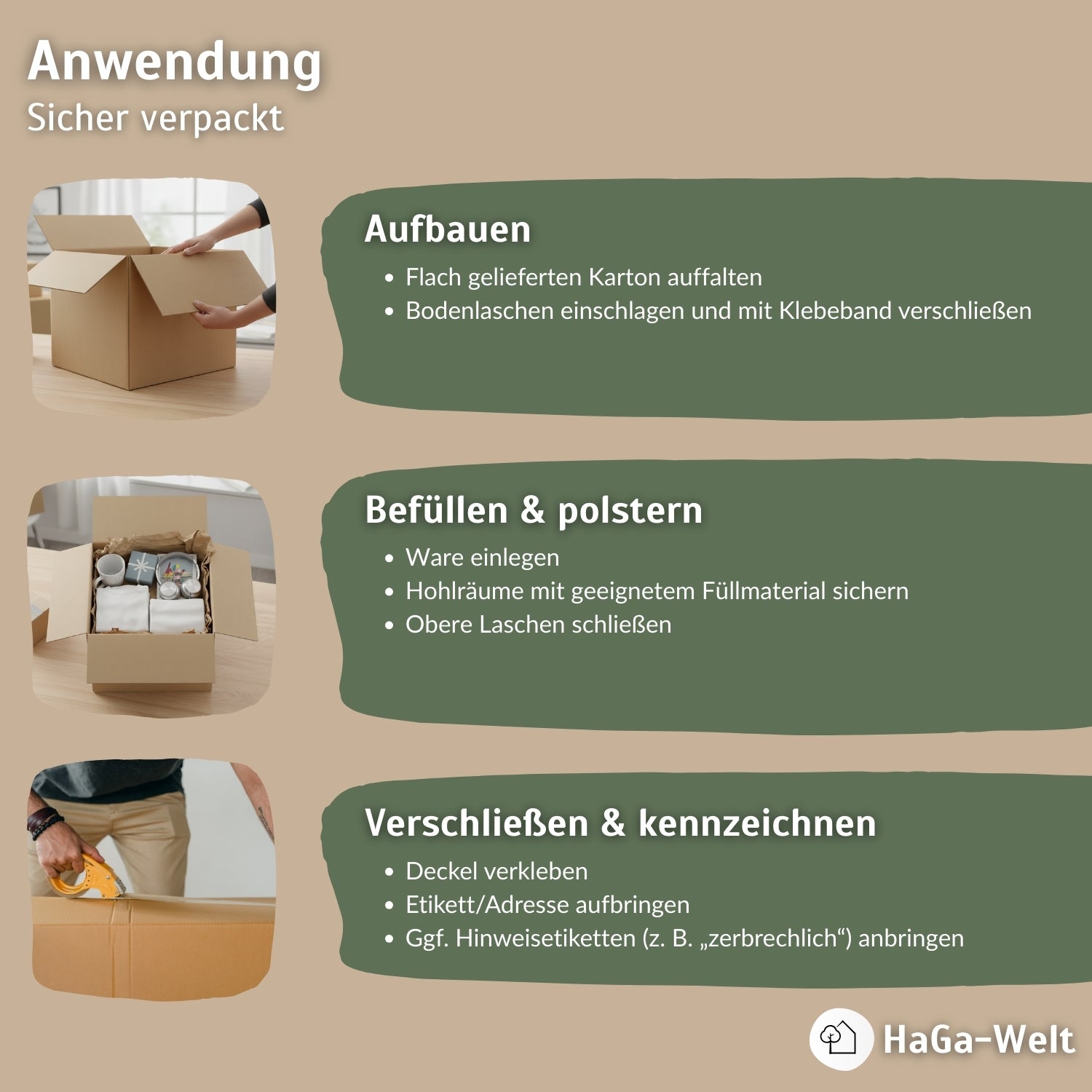 Kartons länglich in versch. Maßen – ideal für den Versand als DHL Paket – HaGa-Welt