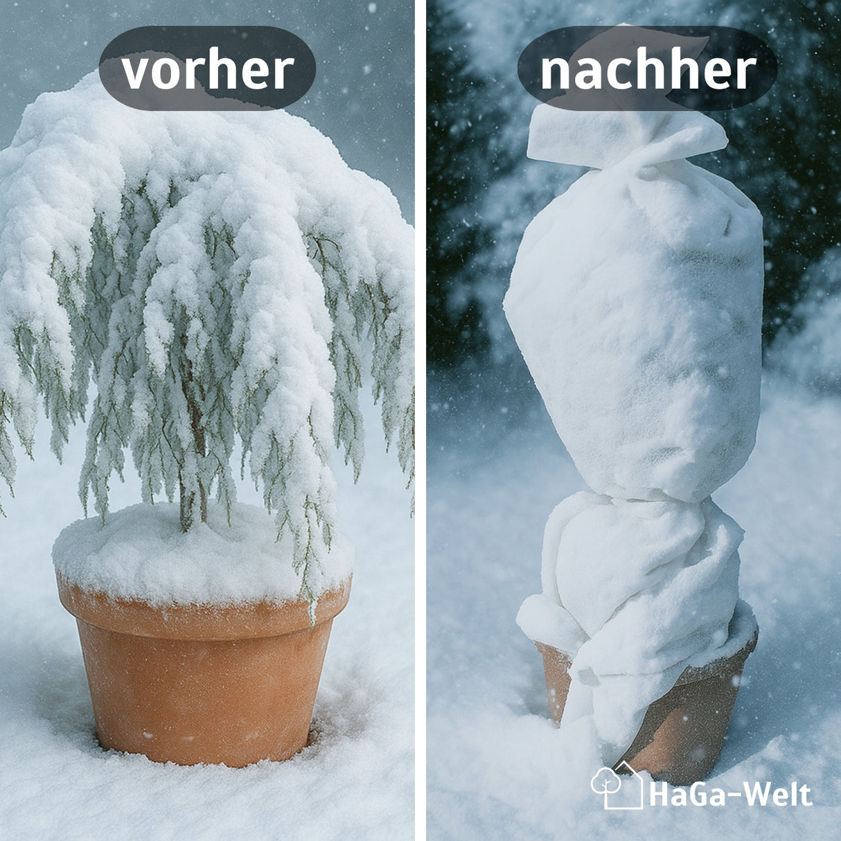 Winterschutz-Starter-Set: Idealer Kälte- und Frostschutz in verschiedenen Größen und Stärken – HaGa-Welt