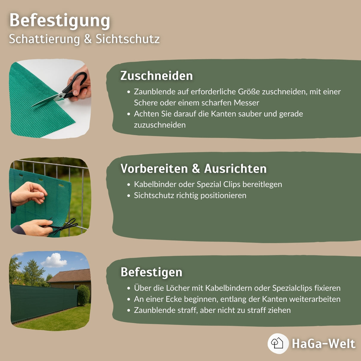 Zaunblende – perfekter Sichtschutz für Ihren Garten & Balkon – HaGa-Welt