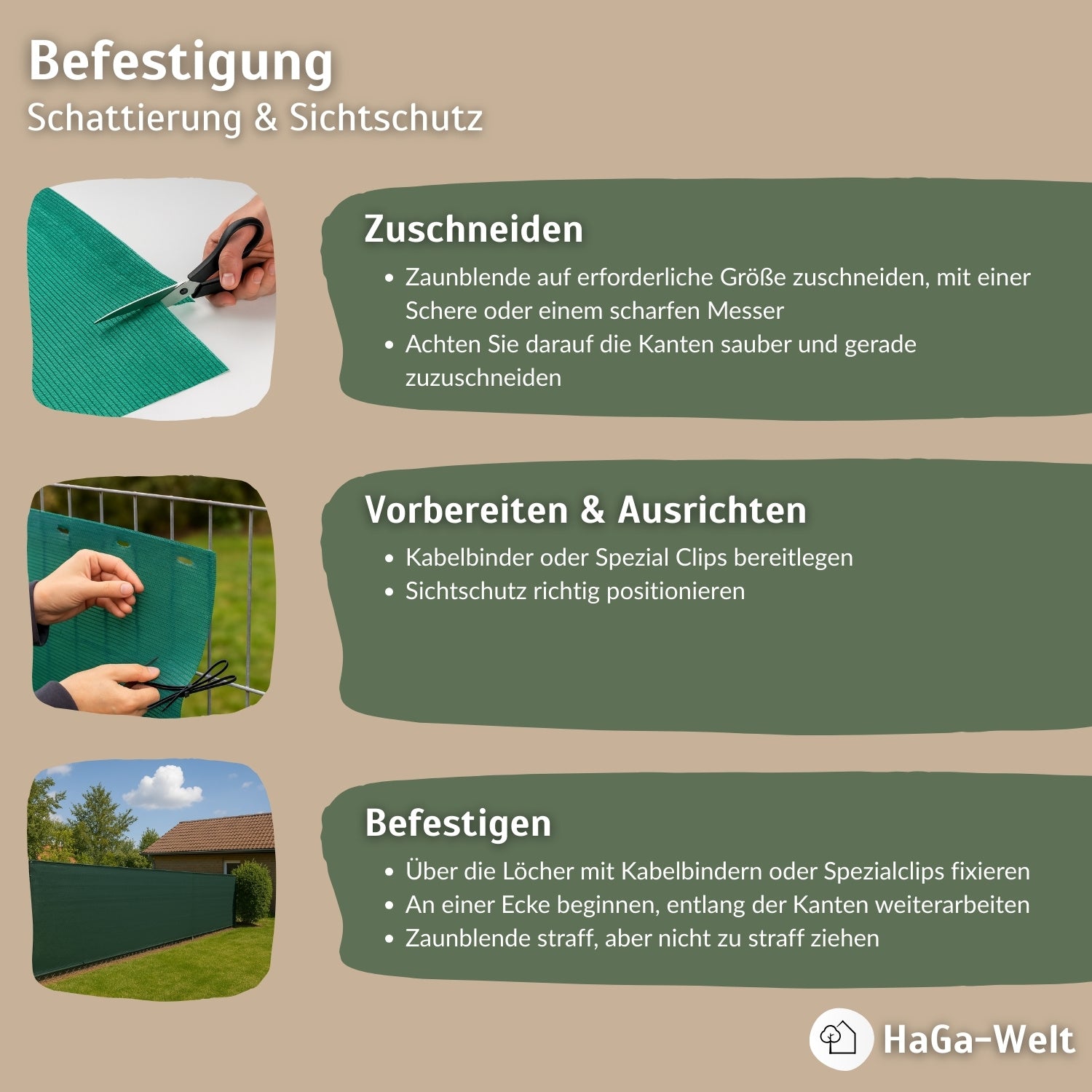 Zaunblende – perfekter Sichtschutz für Ihren Garten & Balkon – HaGa-Welt