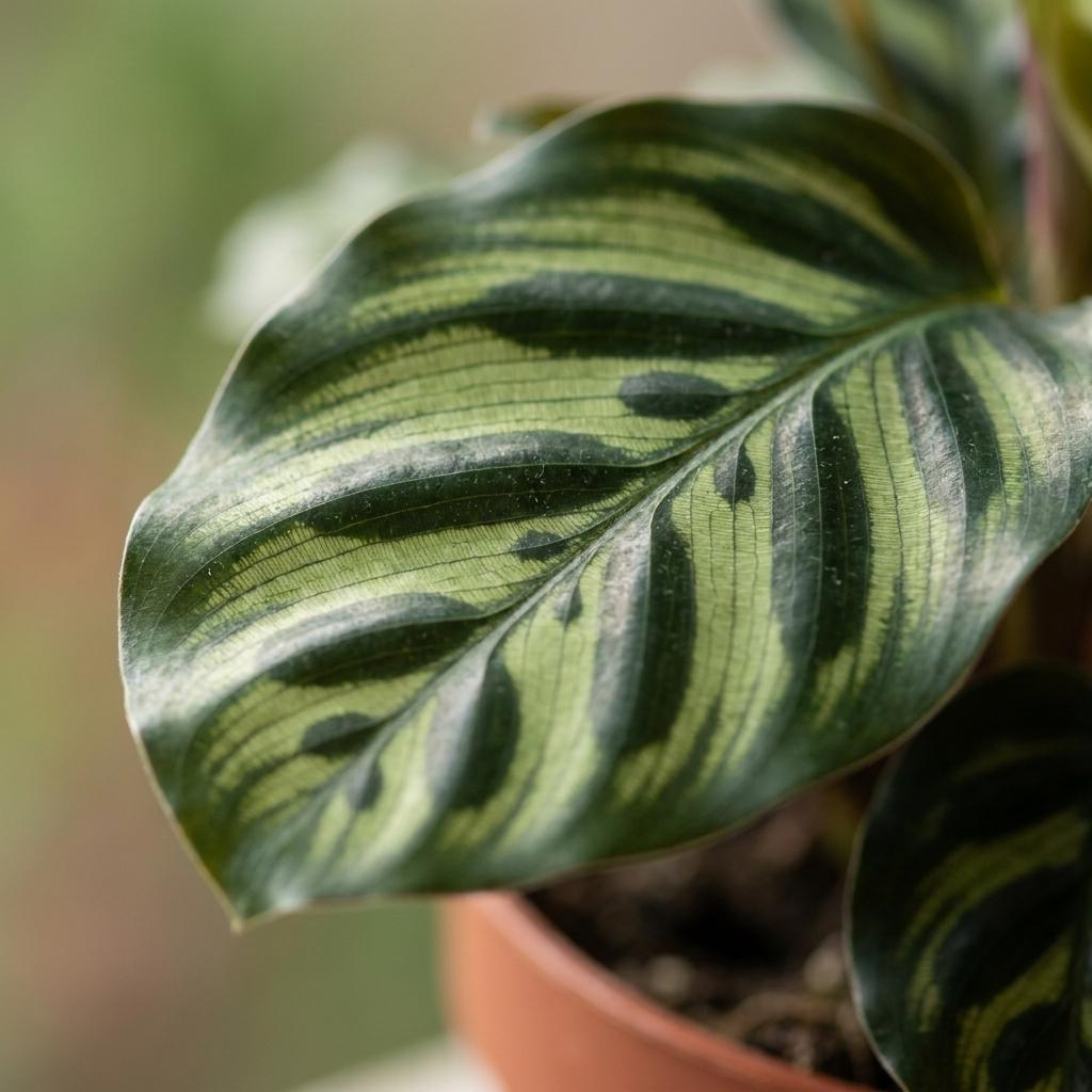 1x Calathea Makoyana - Pfauenpflanze - Zimmerpflanze - Grün-Purpur - Topf 12cm - Höhe 25cm – HaGa-Welt