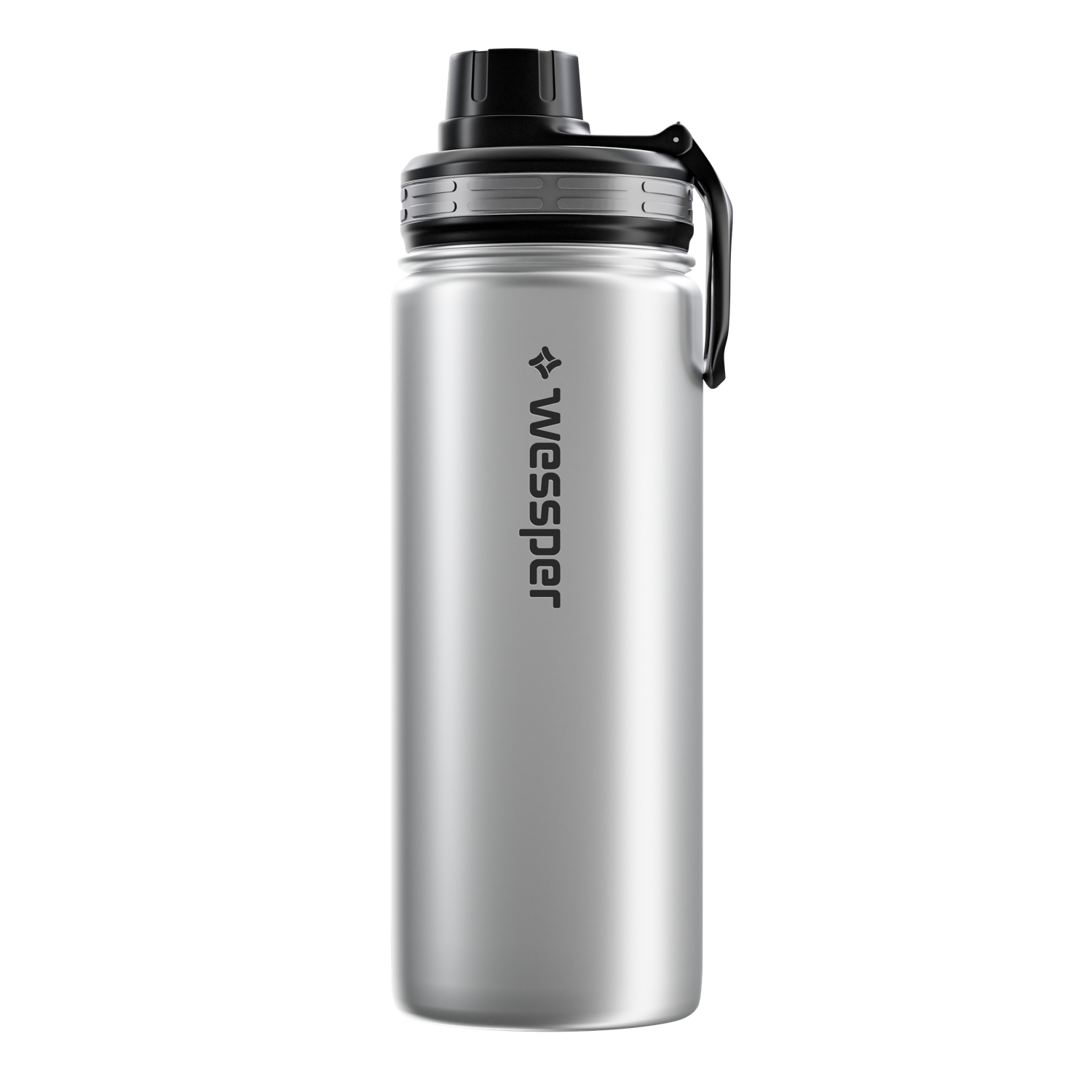 Trinkflasche ActiveMax Steel Bottle mit 3 verschiedene Deckeln – HaGa-Welt