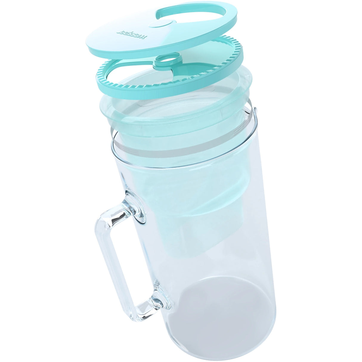 Wasserfilter D2 Borosilicate, 3 Liter mit AquaMax Filter – Wasserfilter Kanne aus Borosilikatglas – HaGa-Welt