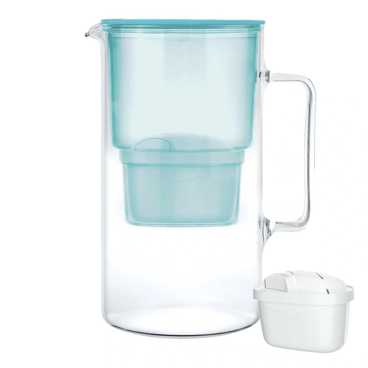 Wasserfilter D2 Borosilicate, 3 Liter mit AquaMax Filter – Wasserfilter Kanne aus Borosilikatglas – HaGa-Welt