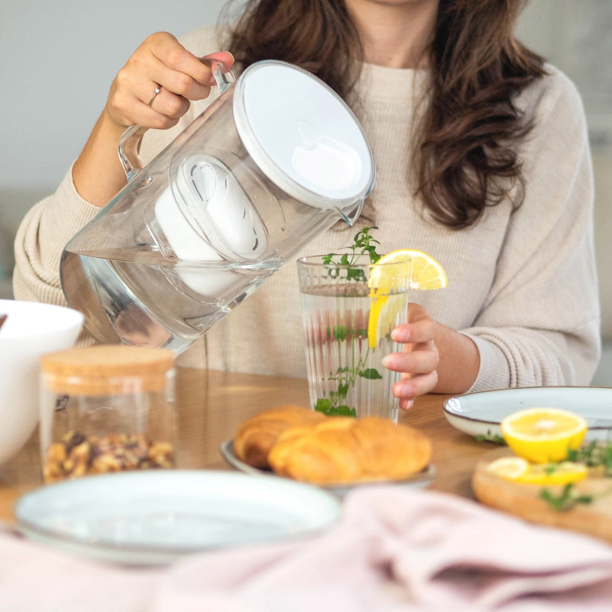 Wasserfilter D2 Borosilicate, 3 Liter mit AquaMax Filter – Wasserfilter Kanne aus Borosilikatglas – HaGa-Welt