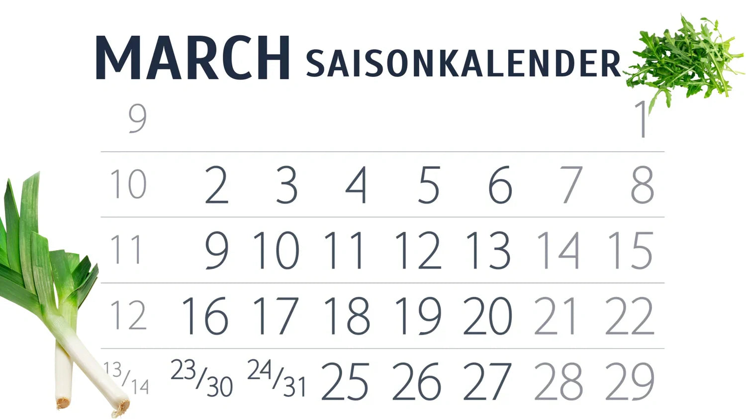 Saisonkalender März